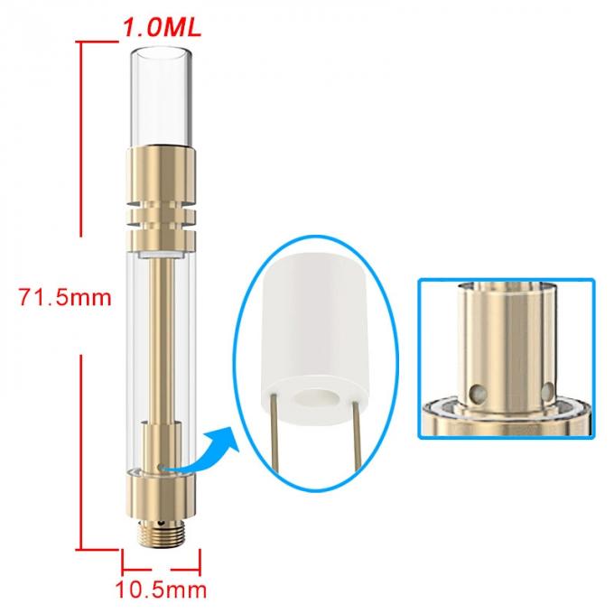 CBD Vapeのカートリッジ-ガラス送話口、2.0mm*4取入口オイル穴