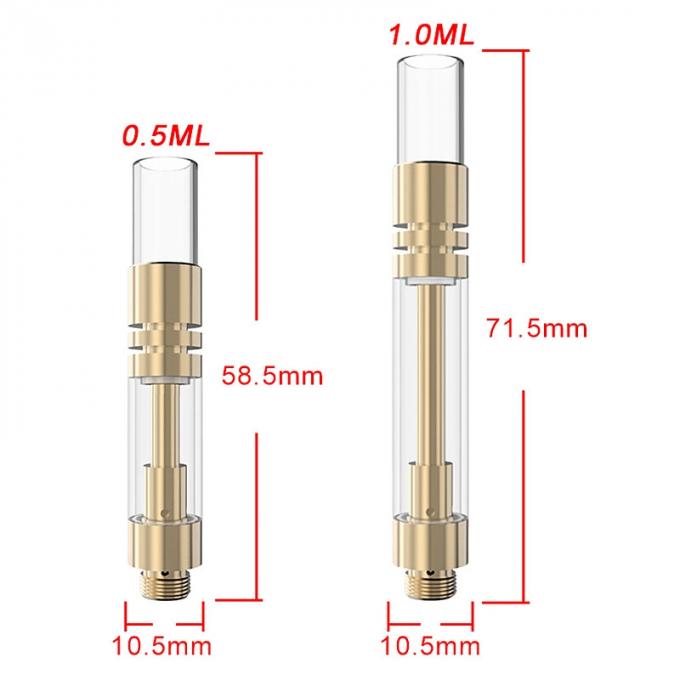 1000mg CBD Vapeのカートリッジ- Metal+Ceramic+GlassのChildproofロック機能